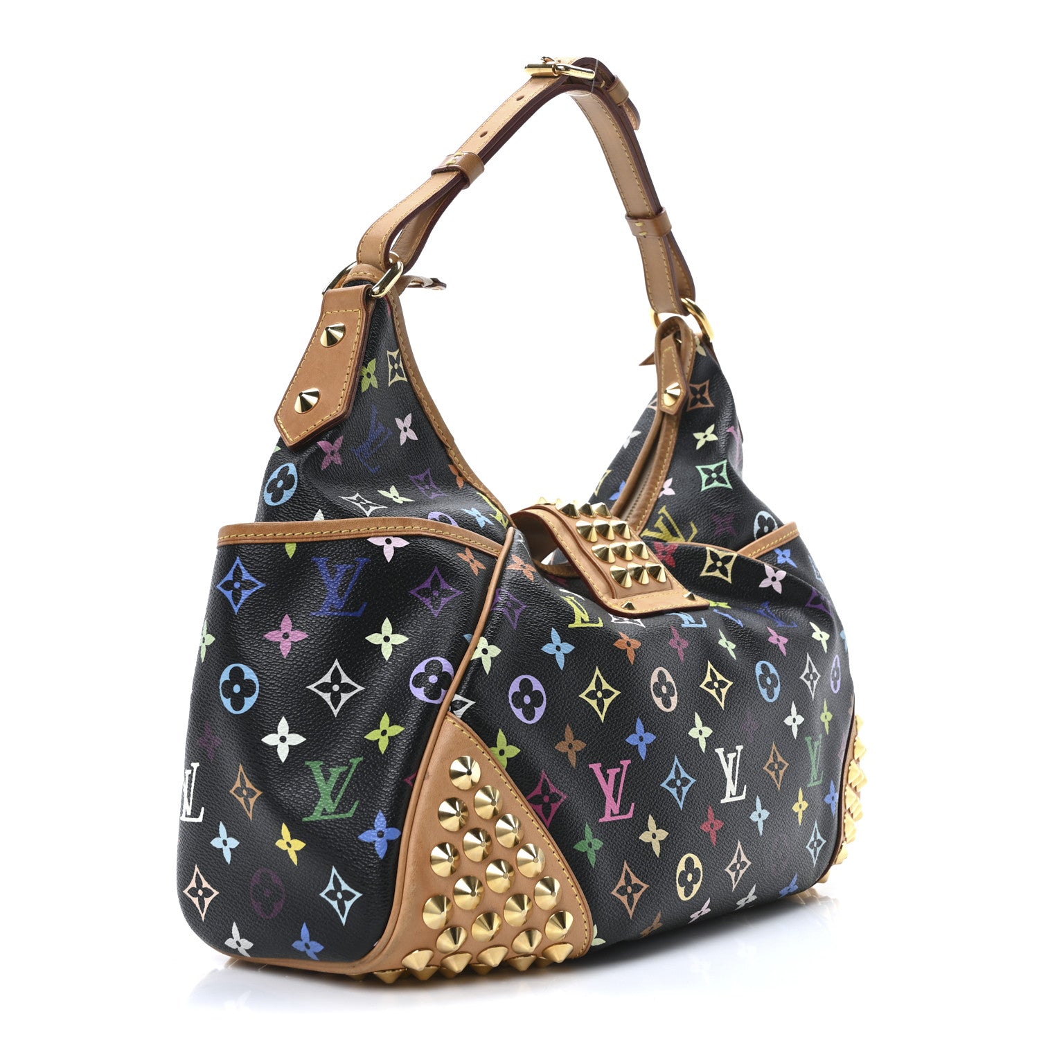 Louis Vuitton Monogram Multicolor Chrissie Black 3 of 9