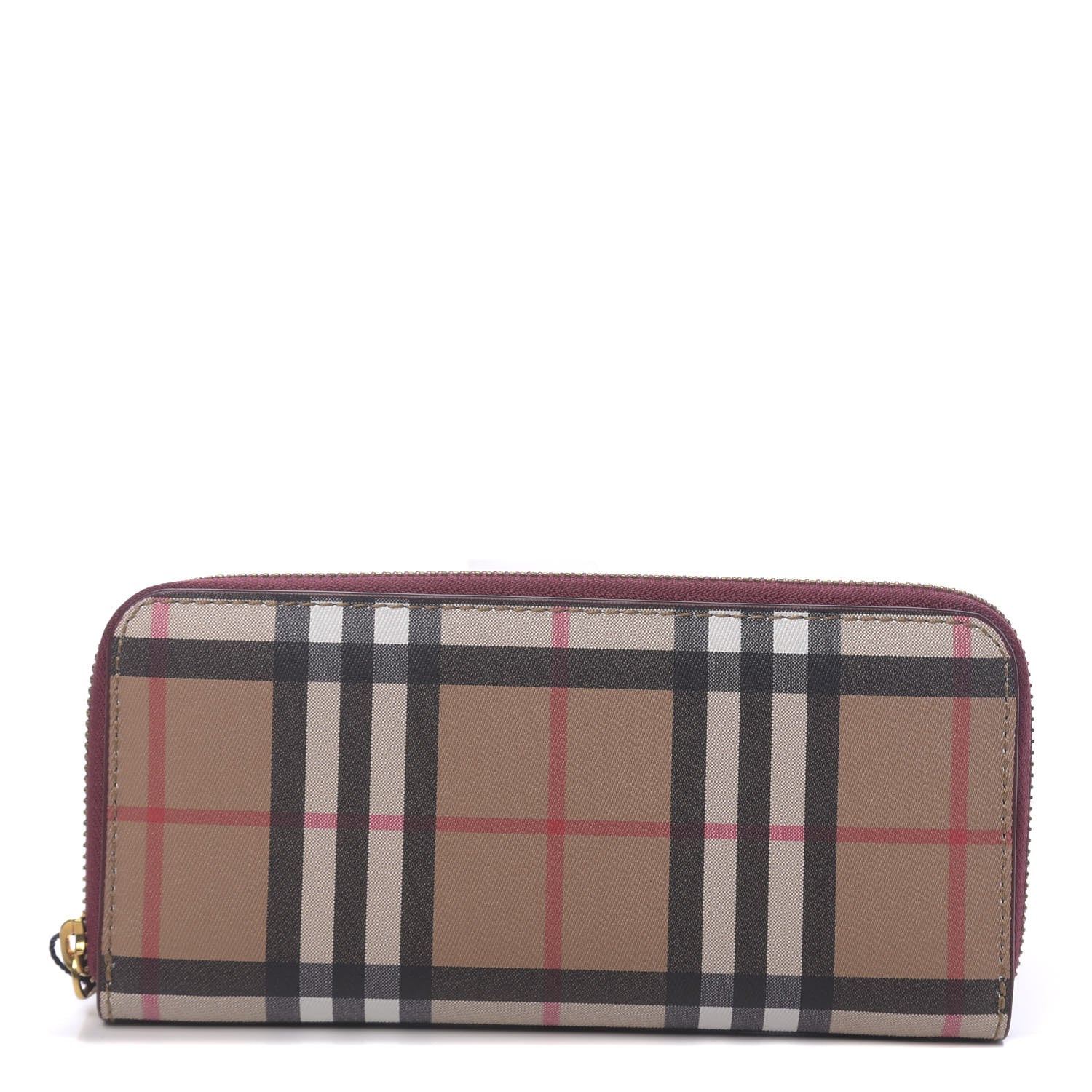 Burberry Vintage Check Elmore Zip Around Wallet Crimson 1 of 8