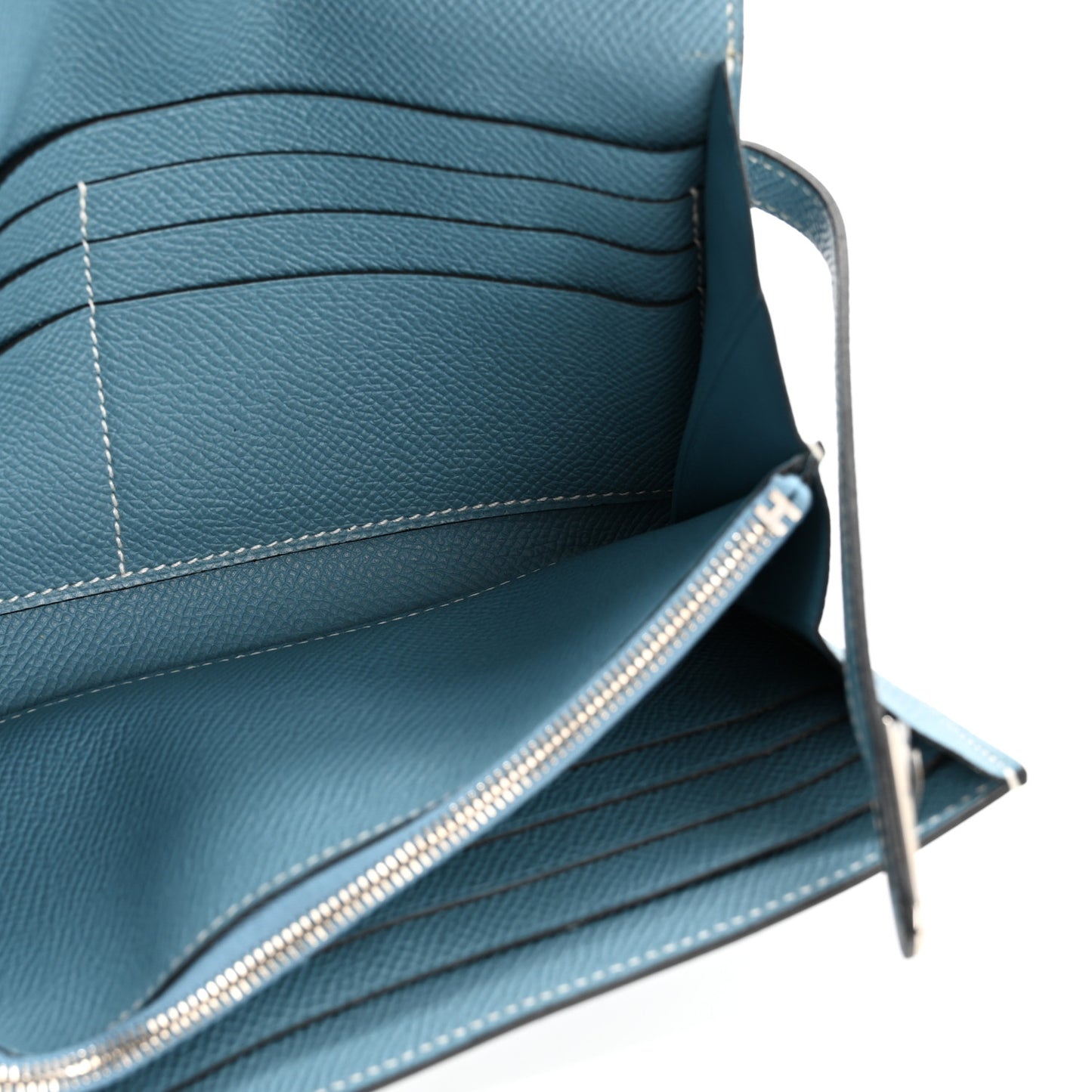 Epsom Kelly Longue Wallet Blue Jean