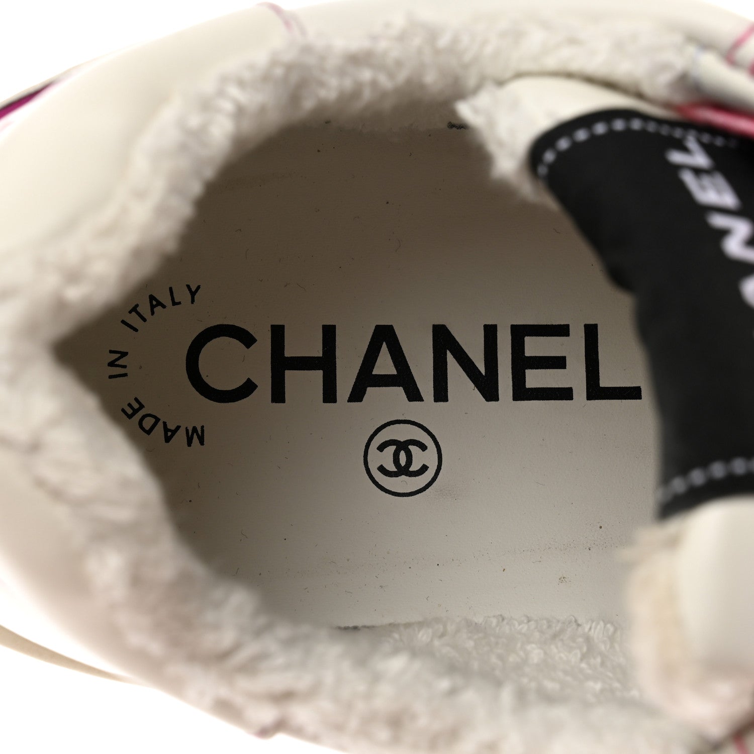 Chanel Calfskin Womens Logo Sneakers 36.5 Pink White 6 of 9