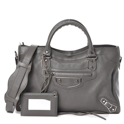 Balenciaga Chevre Silver Metallic Edge Hardware City Gris Acier 1 of 13