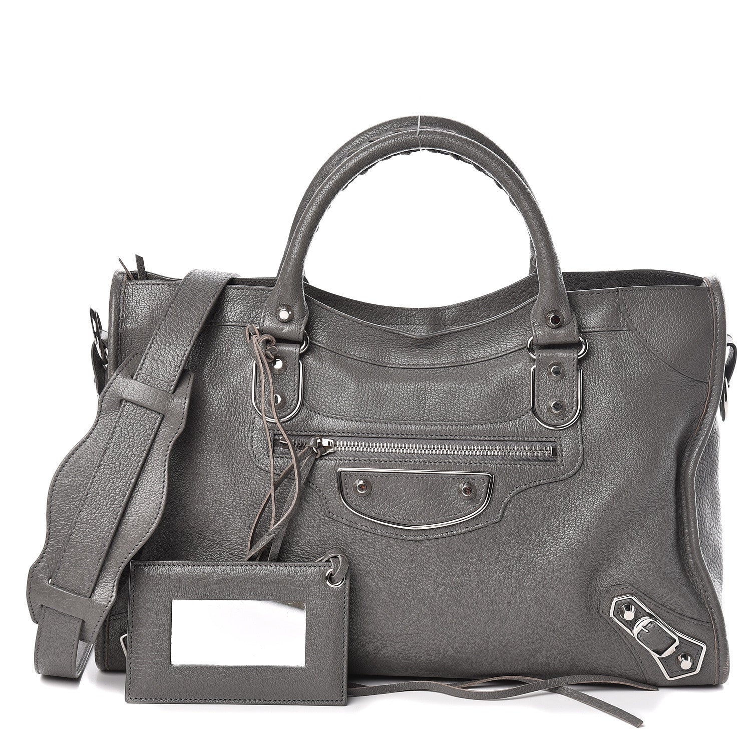 Balenciaga Chevre Silver Metallic Edge Hardware City Gris Acier 1 of 13
