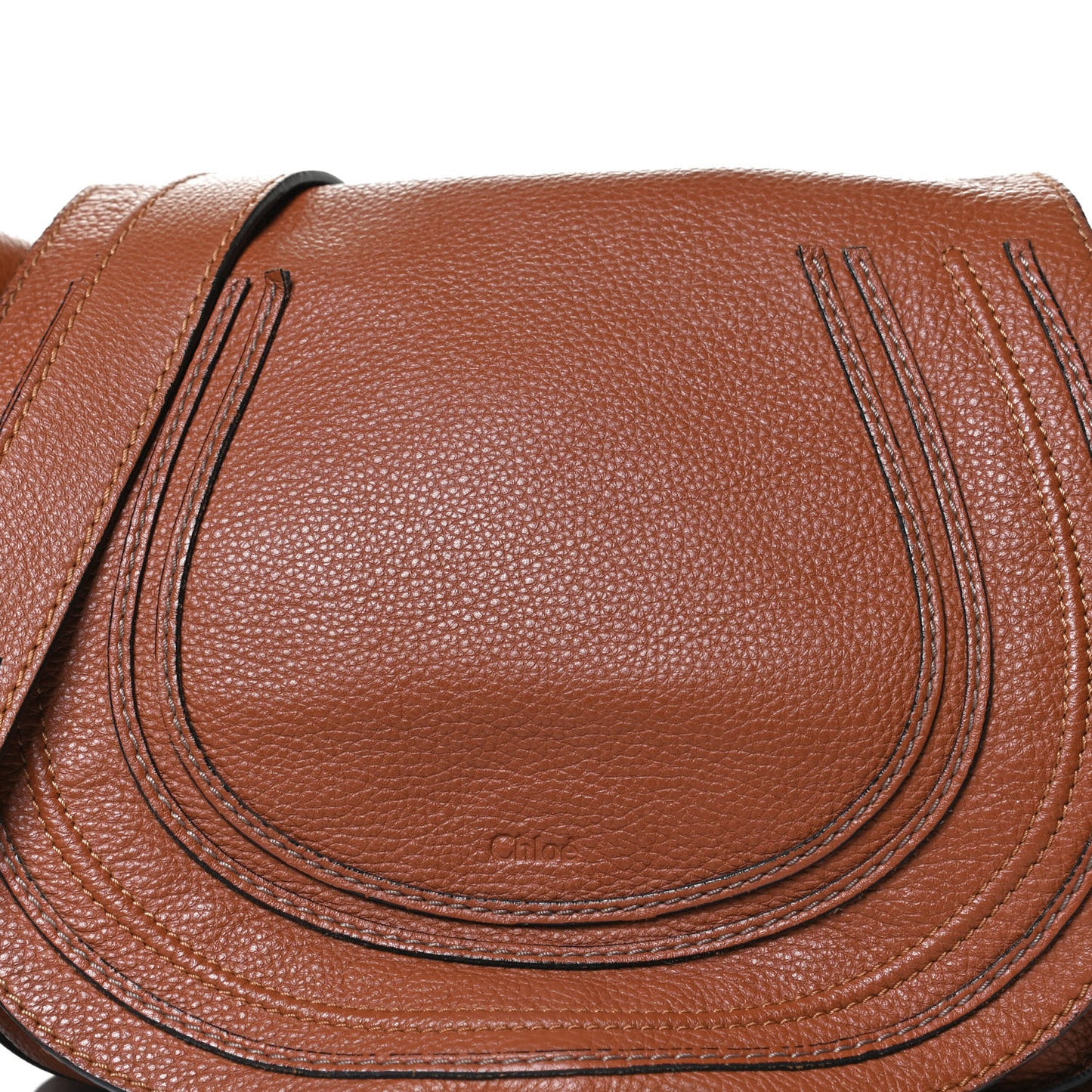 Calfskin Medium Marcie Round Crossbody Bag Tan
