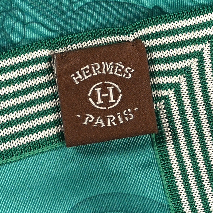 Silk Della Cavalleria Scarf 70 Vert White