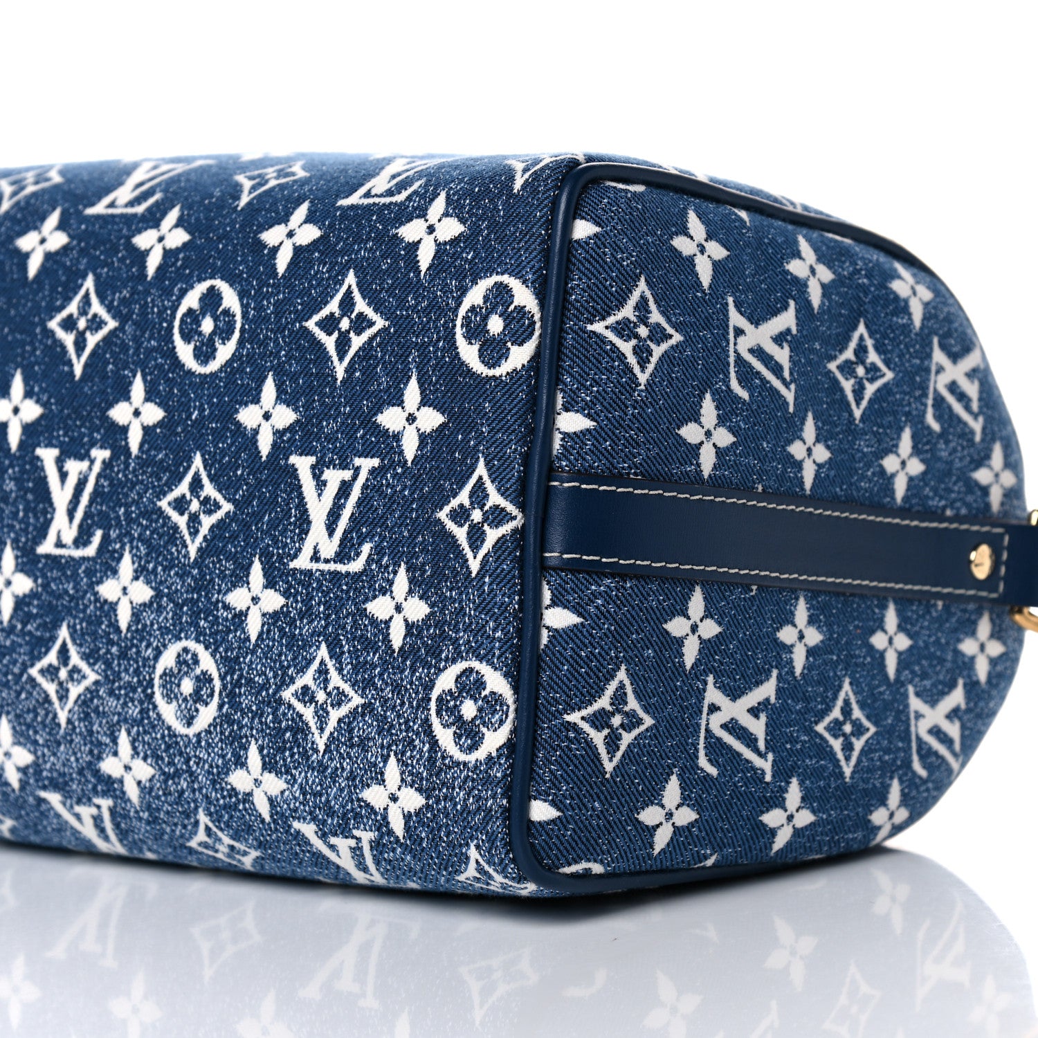 Louis Vuitton Monogram Jacquard Denim Speedy Bandouliere 25 Bleu 8 of 9