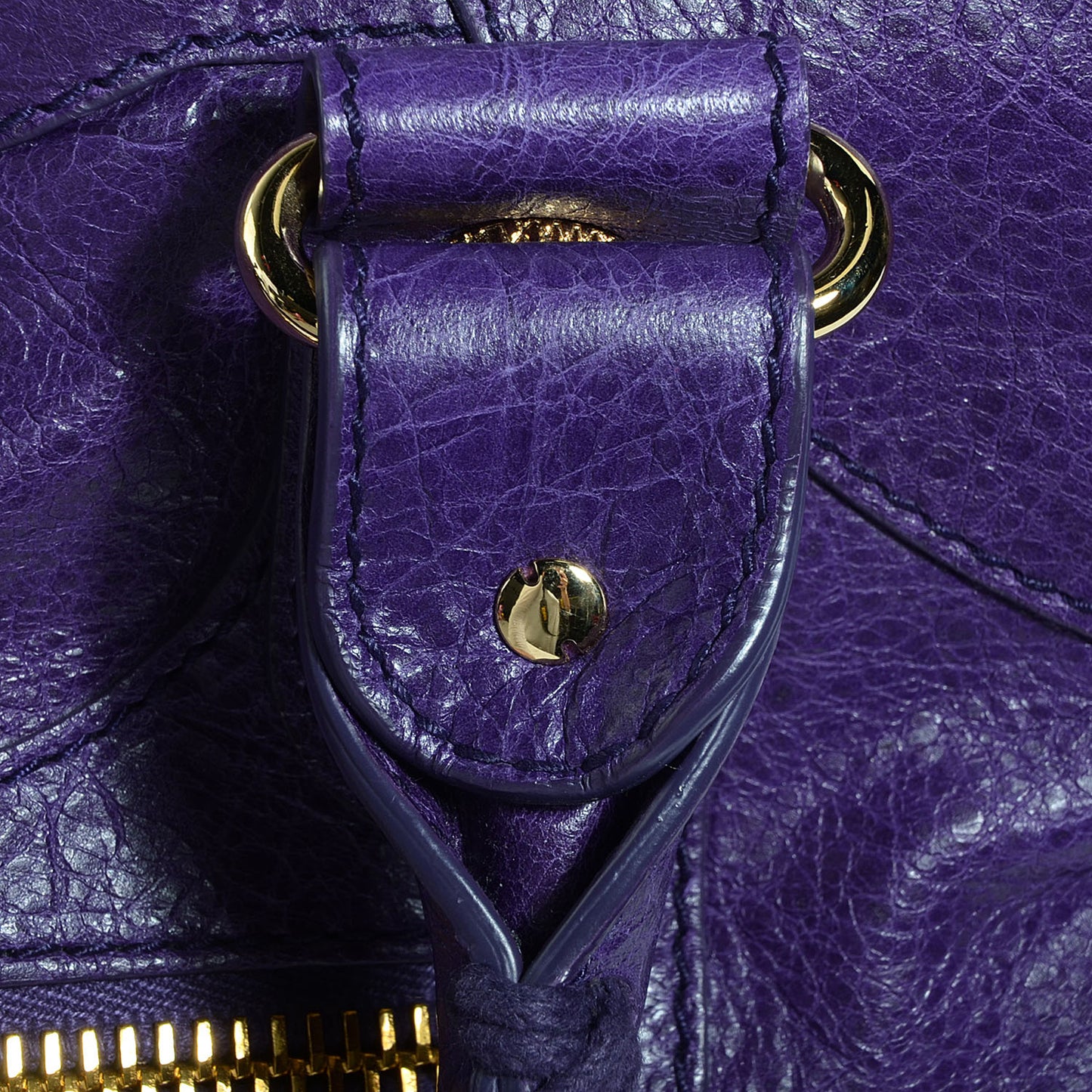 Agneau Giant 21 Gold Hardware City Dark Violet