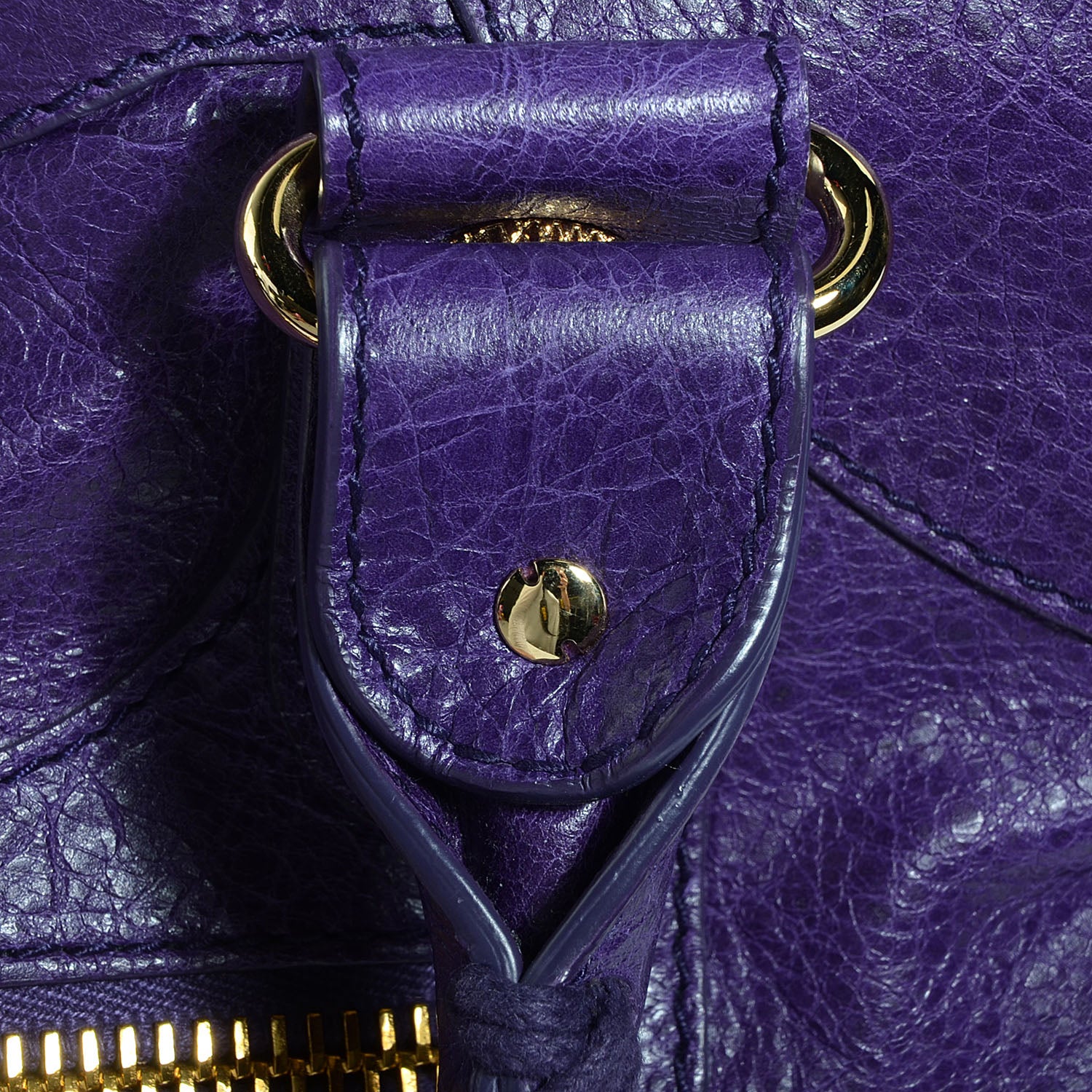 Balenciaga Agneau Giant 21 Gold Hardware City Dark Violet 10 of 12