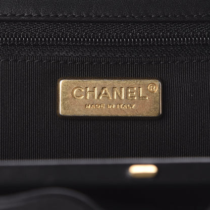 Chanel Lambskin Chain Kiss Lock Clutch Black 6 of 9