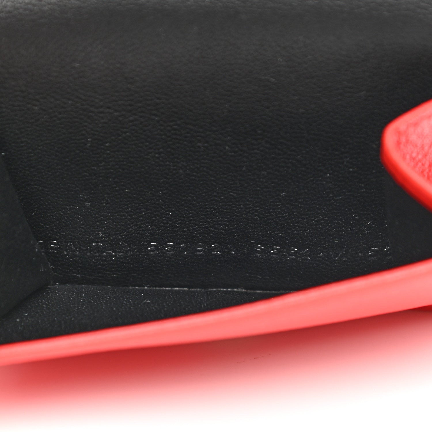 Balenciaga Smooth Calfskin Logo Mini Everyday Wallet Vivid Red Black 7 of 8