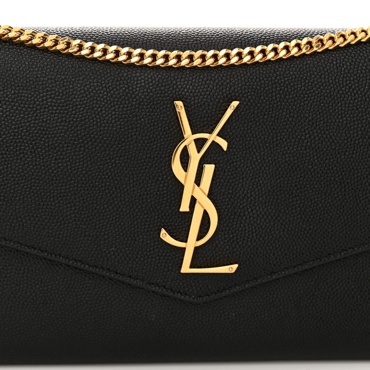 Saint Laurent Grain de Poudre Uptown Chain Wallet Black 8 of 10