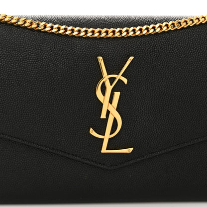 Saint Laurent Grain de Poudre Uptown Chain Wallet Black 8 of 10