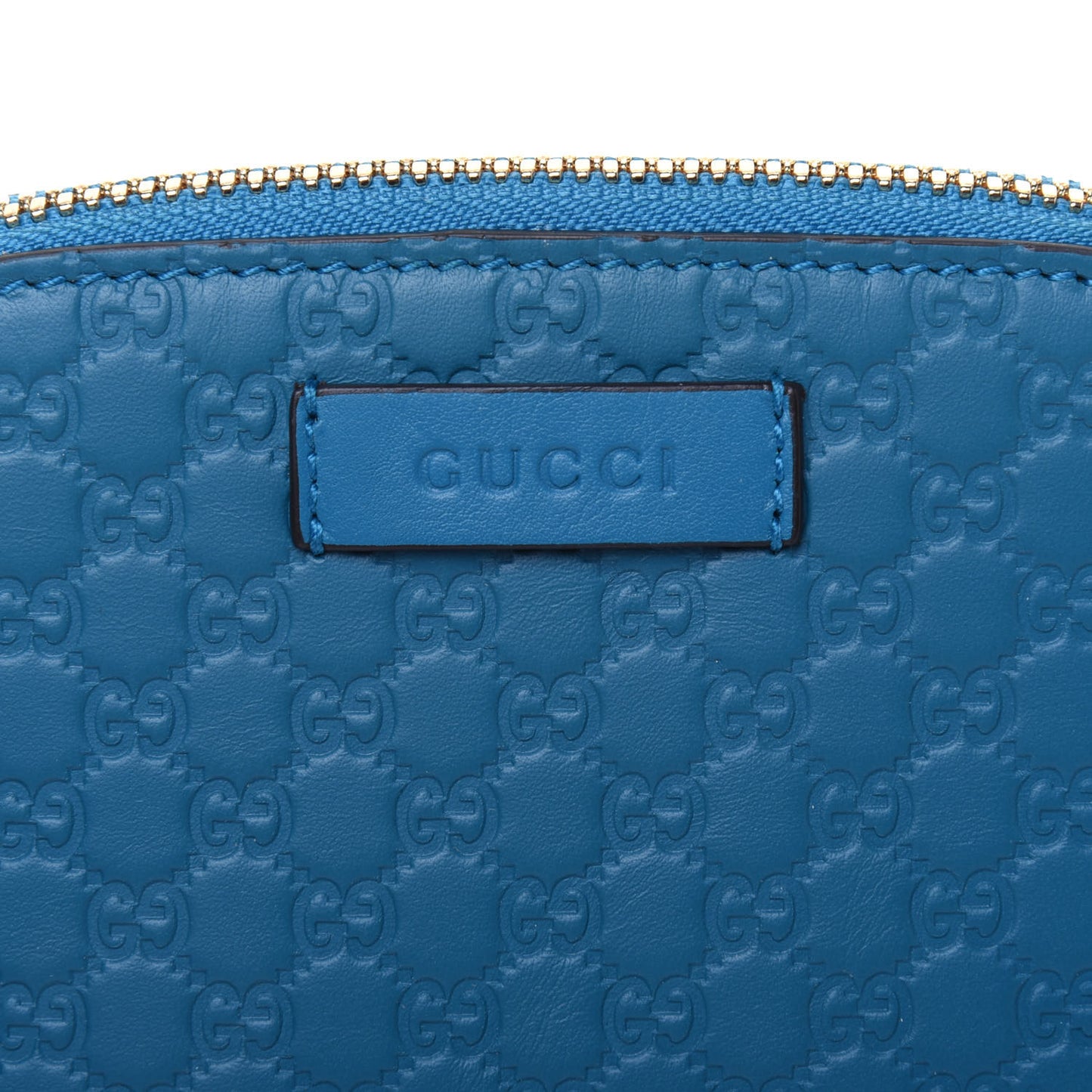 Microguccissima GG Cosmetic Case Deep Cobalt
