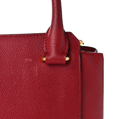 Burberry Soft Grain Calfskin Medium Buckle Tote Parade Red 21 of 21