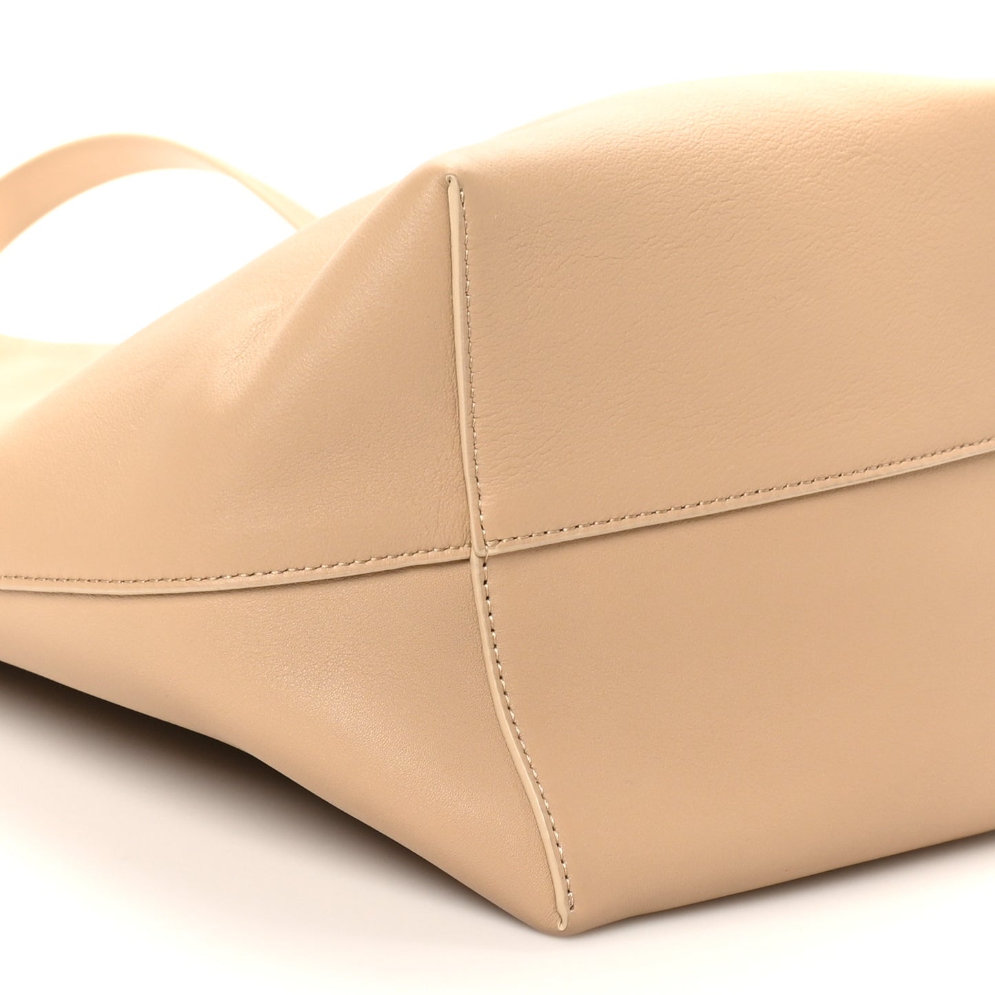 Grained Calfskin Small N/S Park Tote Dark Taupe