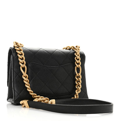 Chanel Caviar Quilted Bracelet On Chain Flap Black 3 of 12