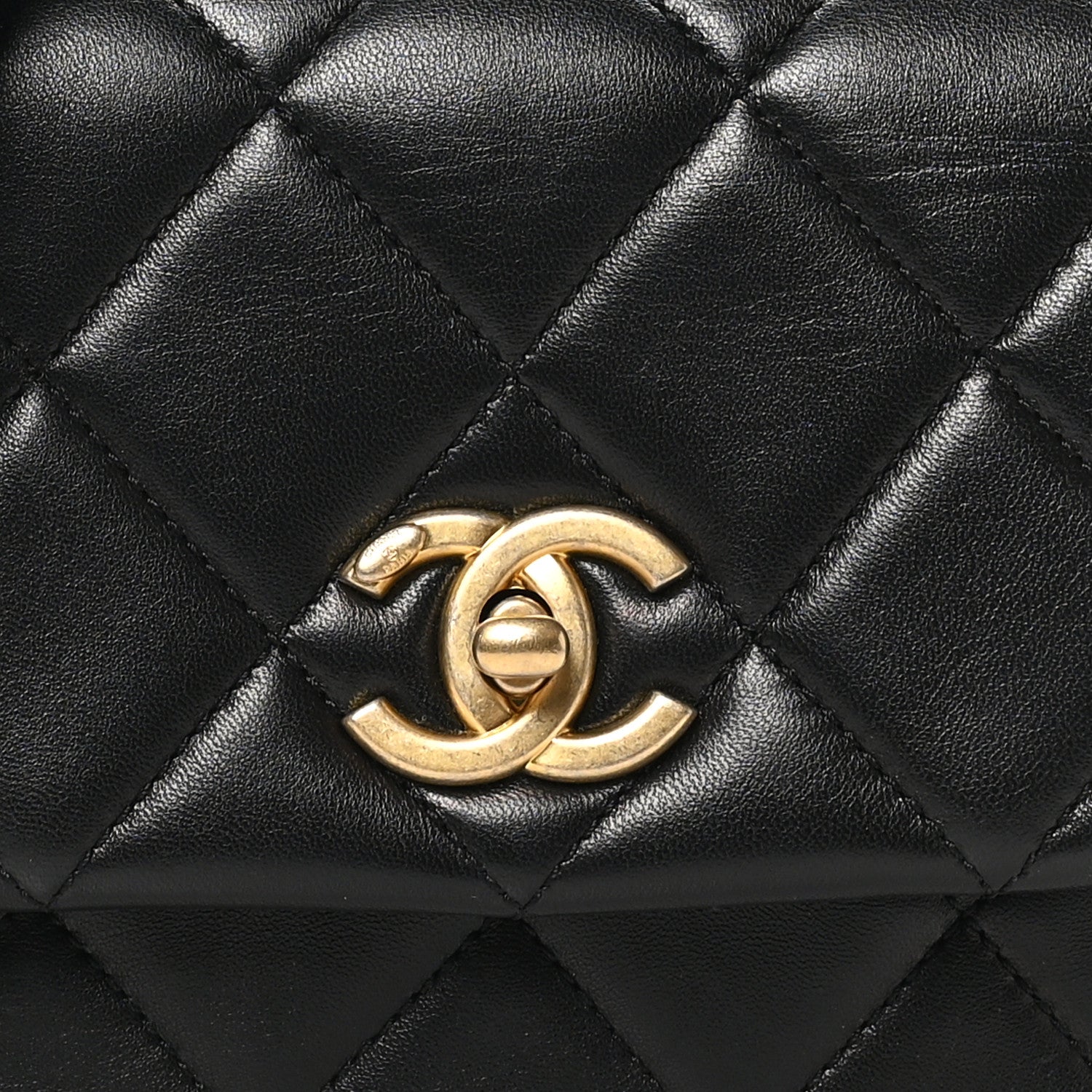 Chanel Lambskin Quilted Mini Side Note Flap Black 8 of 10