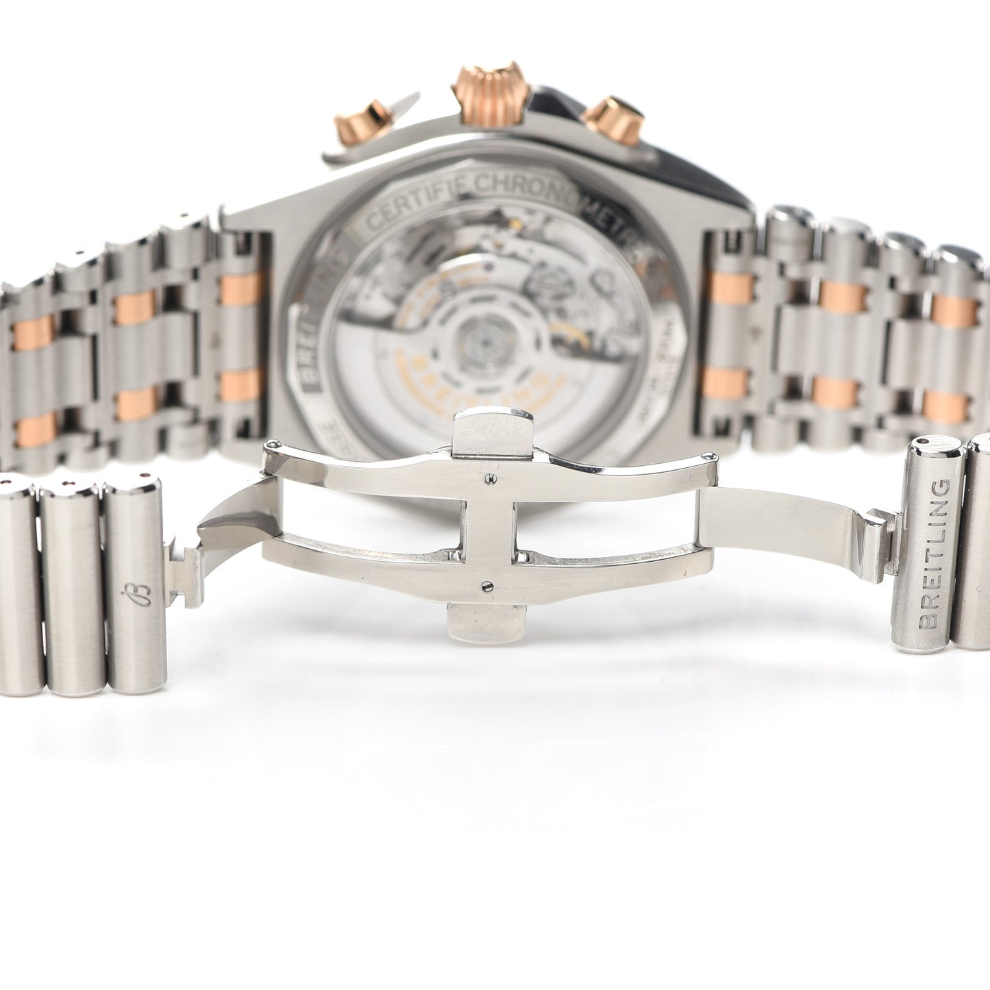 Stainless Steel 18K Rose Gold 42mm Chronomat B01 Automatic Watch Grey UB0134