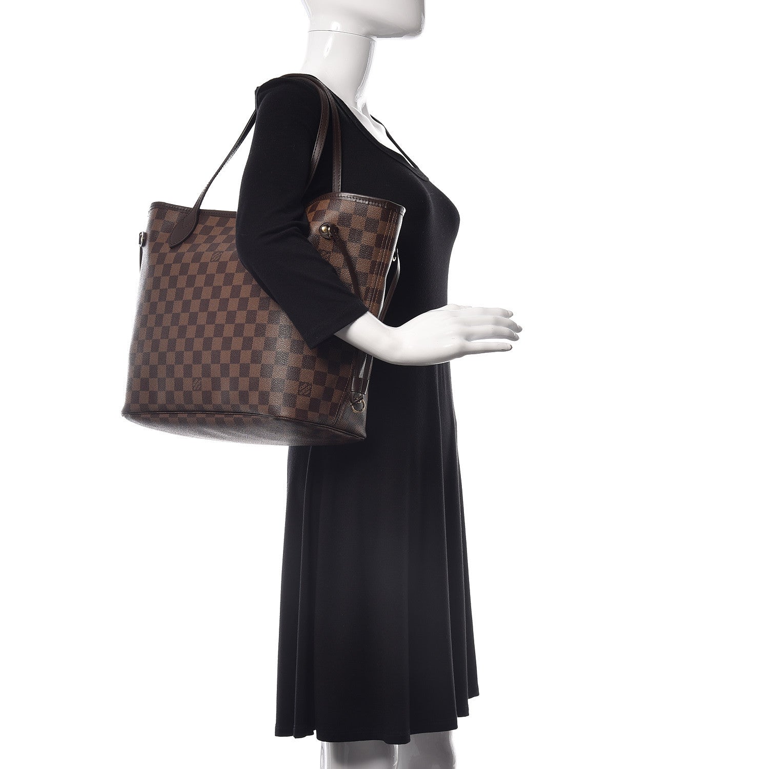 Louis Vuitton Damier Ebene Neo Neverfull MM Rose Ballerine 2 of 19