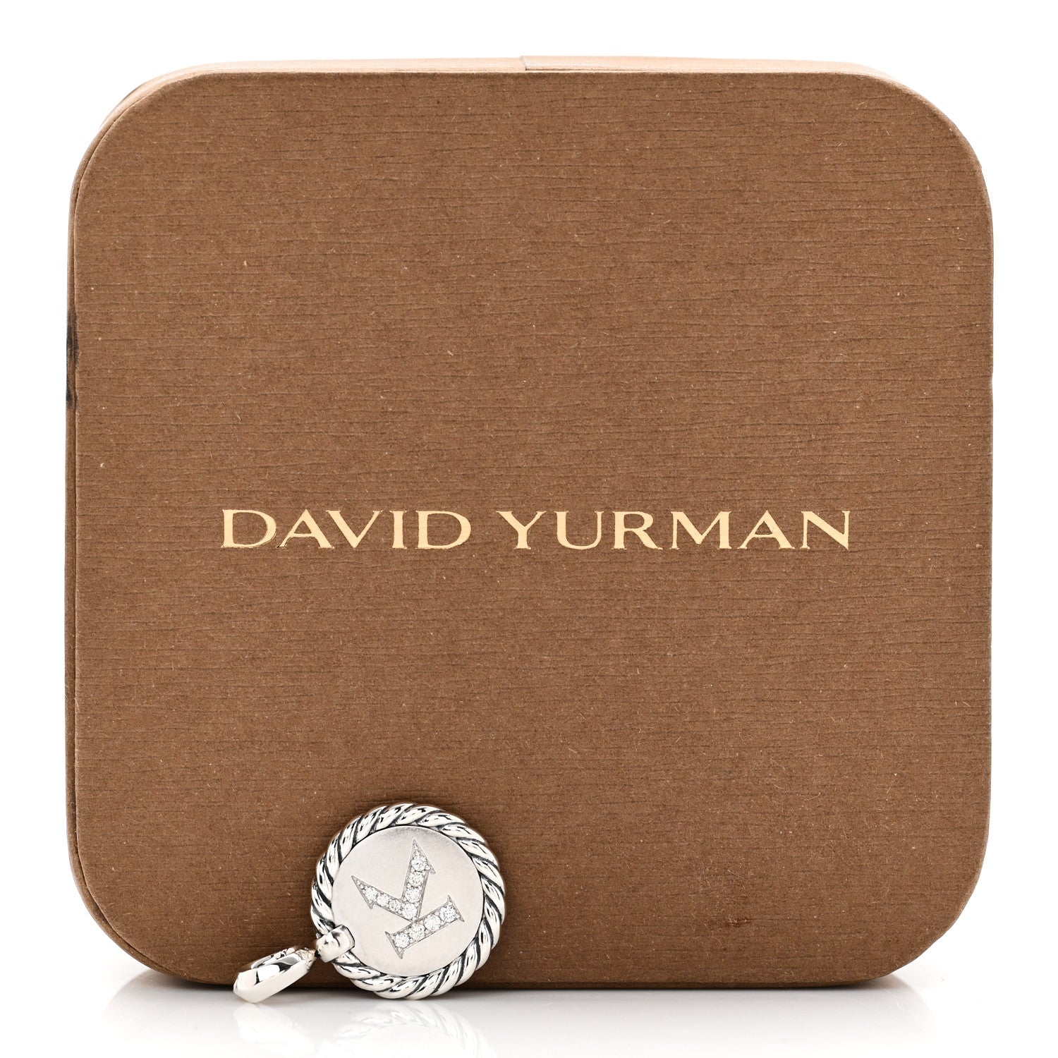 David Yurman Sterling Silver Diamond Initial K Charm 4 of 4
