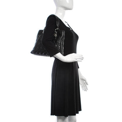 Christian Dior Lambskin Cannage Medium Soft Lady Dior Black 2 of 11