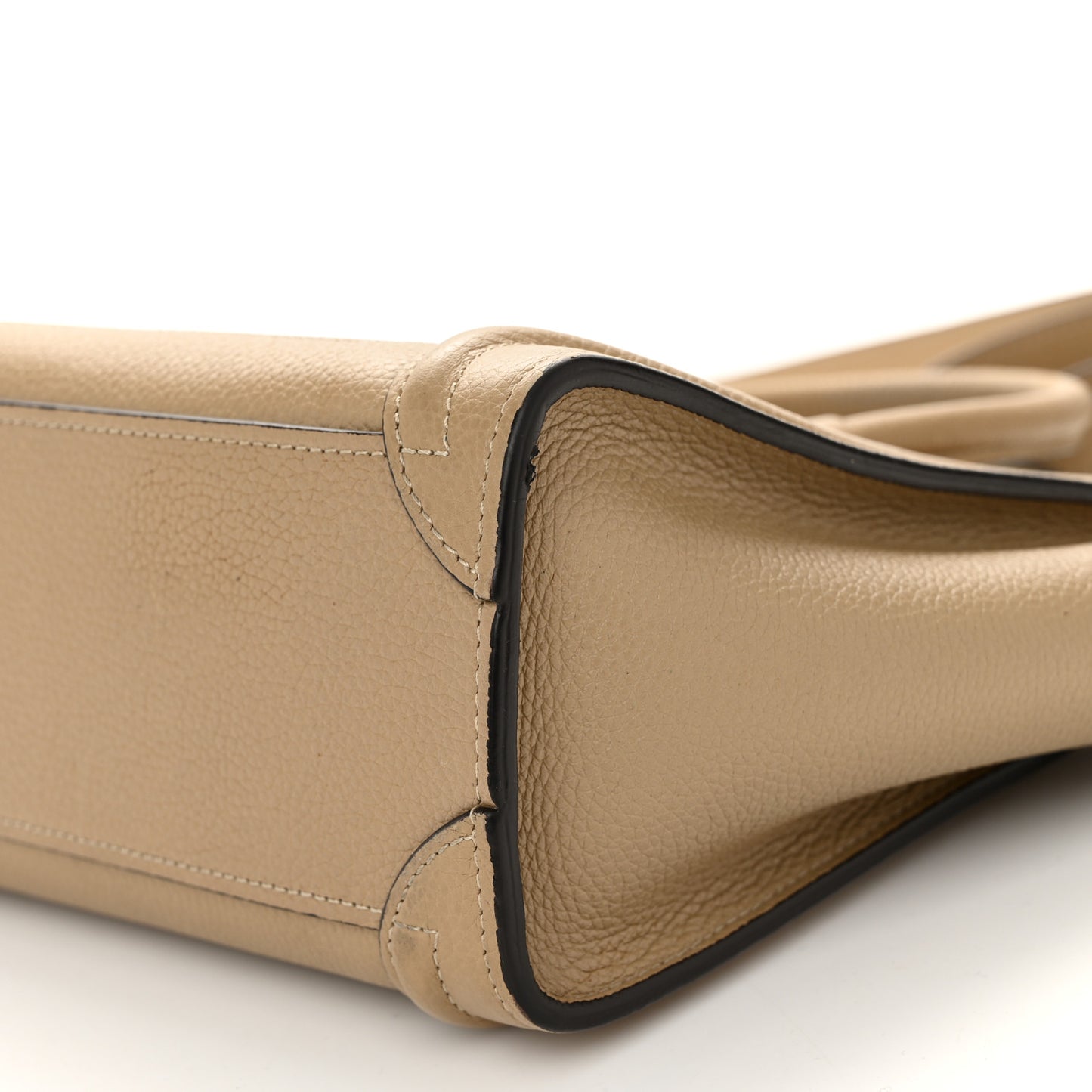 Drummed Calfskin Nano Luggage Dune