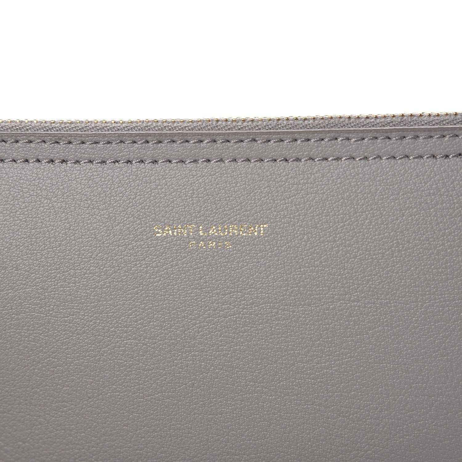 Saint Laurent Calfskin Medium Shopping Tote Oyster Grey 8 of 9