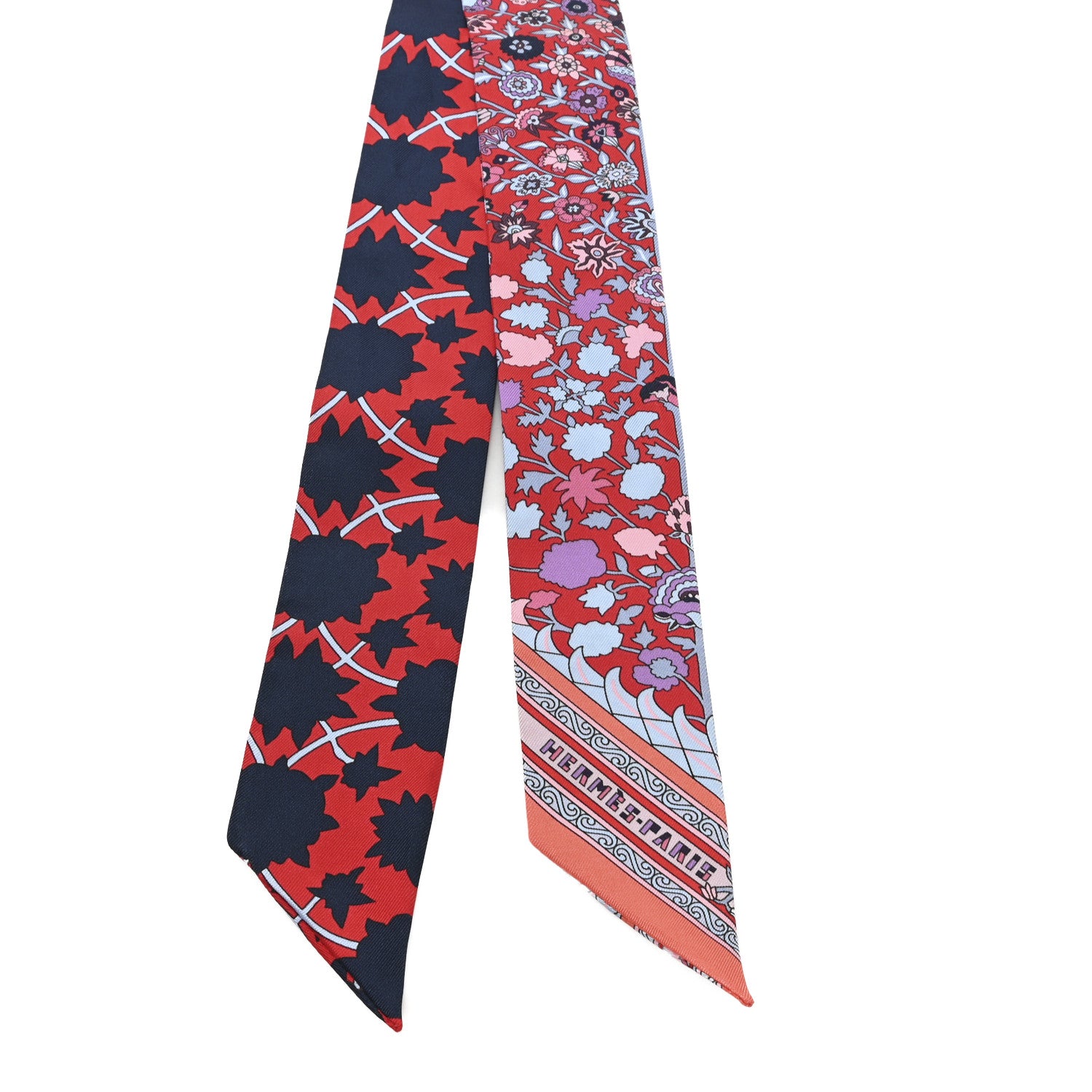 Hermes Silk Tapis Persans Twilly Marine Rouge Mauve 2 of 5