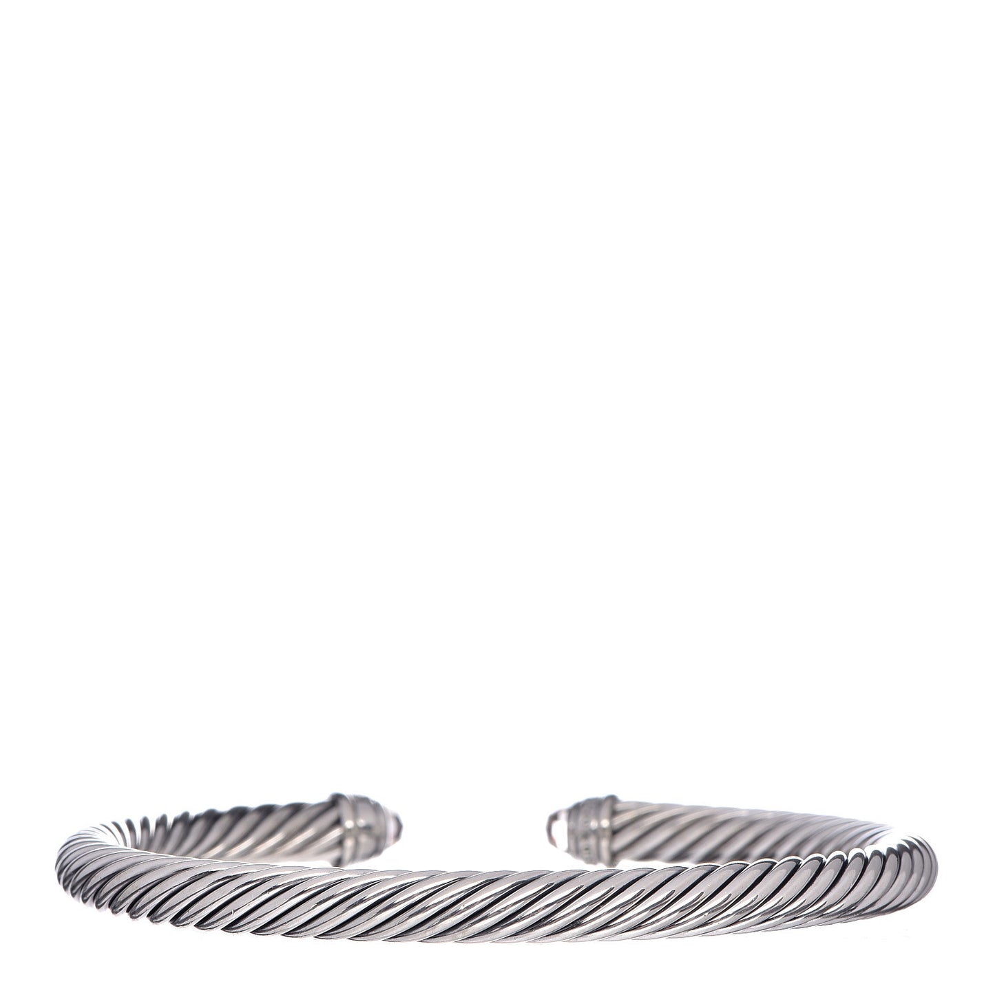 Sterling Silver Diamond Morganite 5mm Cable Classics Bracelet