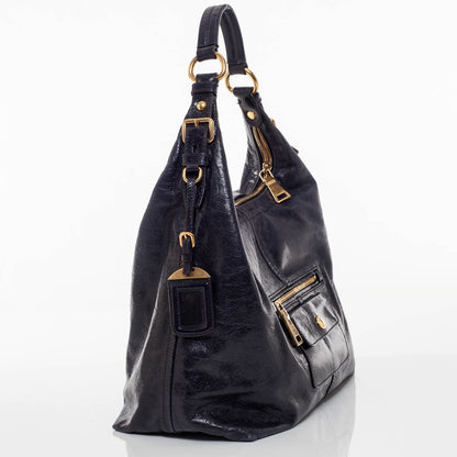 Prada Vitello Shine Hobo Nero Black 5 of 12