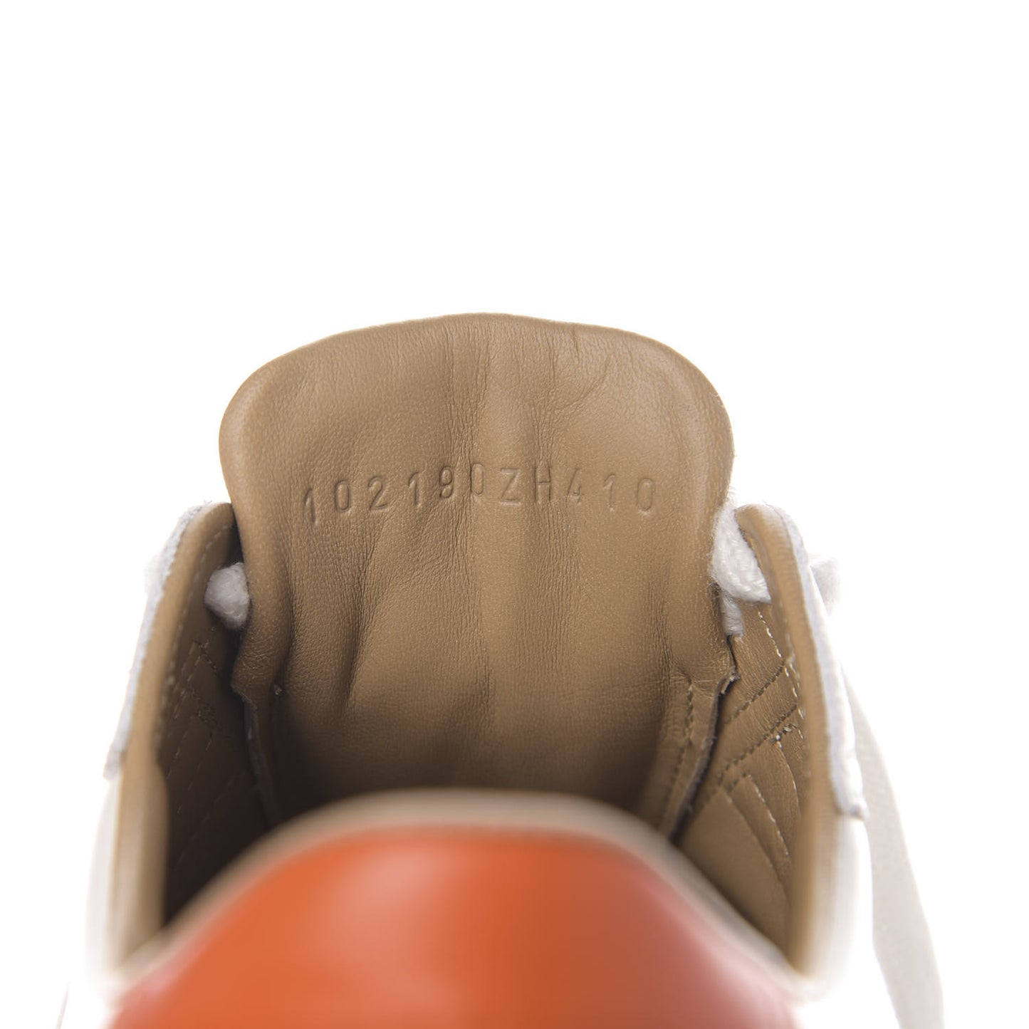 Calfskin Womens Quicker Sneakers 41 White Orange