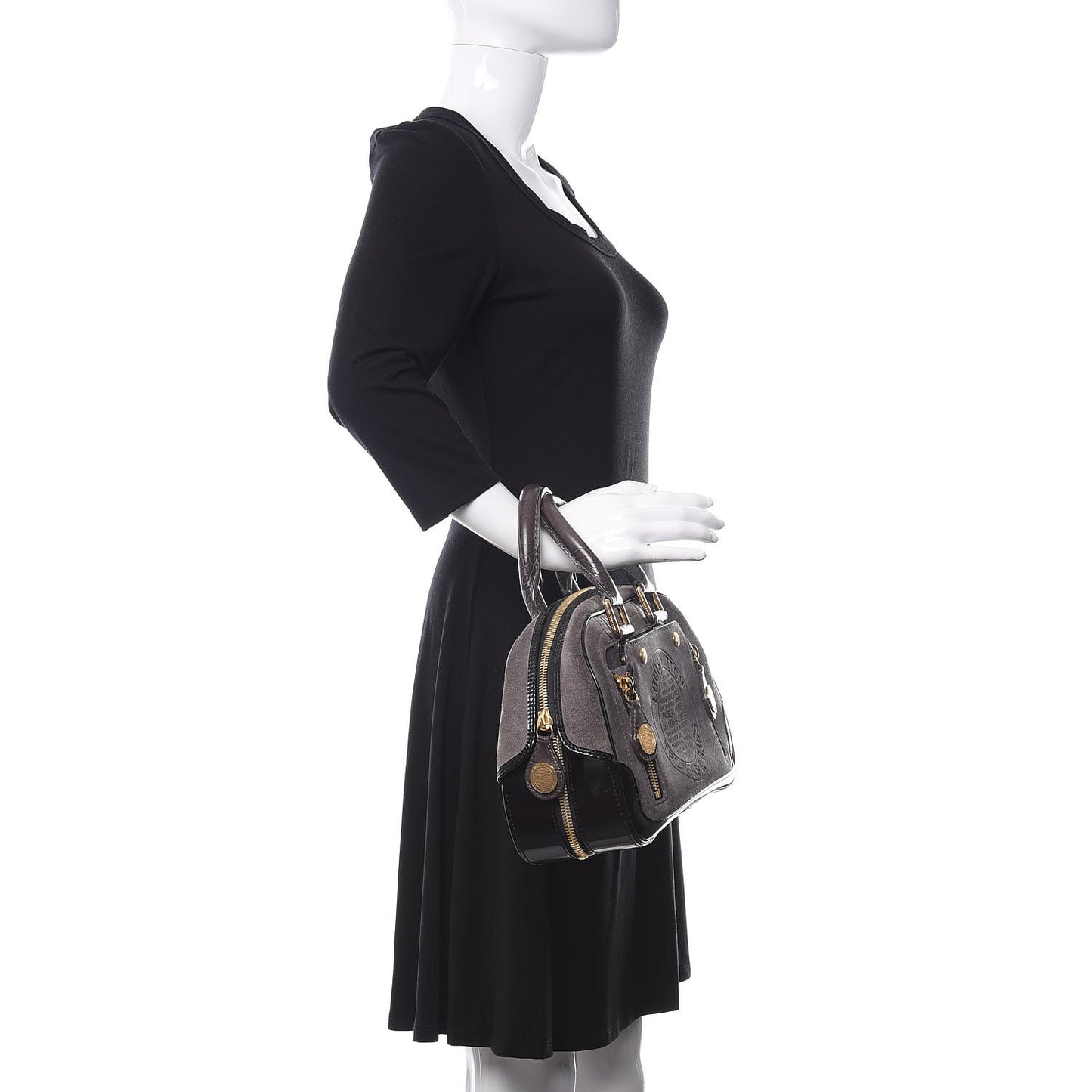 Suede Stamped Bowling GM Grey