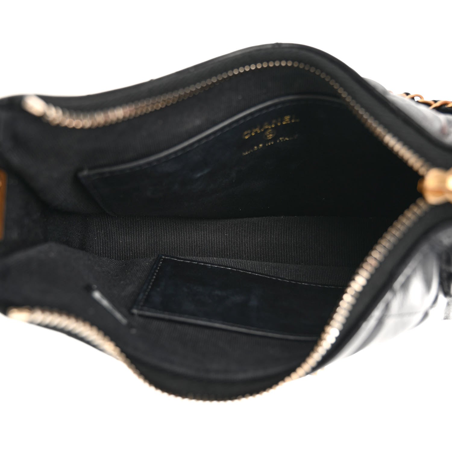 Chanel Crumpled Calfskin Quilted Braided CC Small Hobo Black 5 of 10