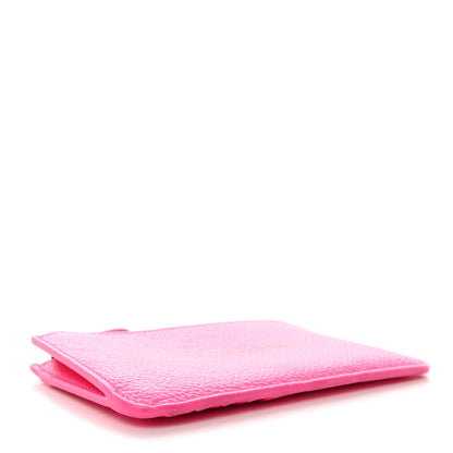 Balenciaga Grained Calfskin Logo Large Cash Long Coin Card Holder Acid Pink Black 4 of 9