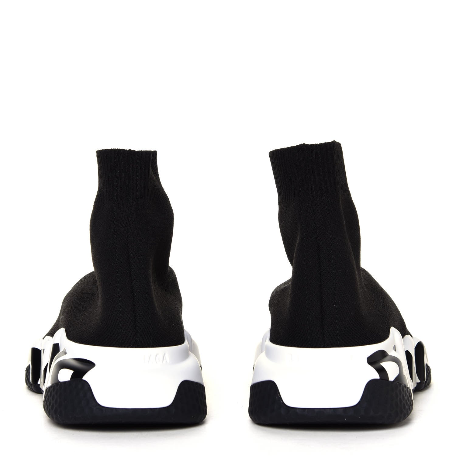 Balenciaga Neoprene Knit Womens Speed Graffiti Sneakers 37 Black White 5 of 6