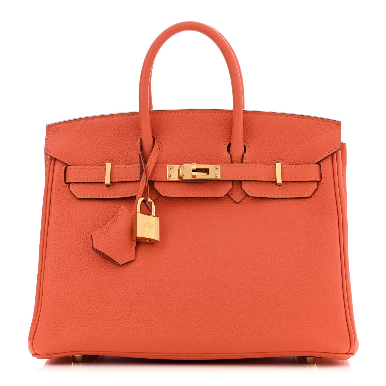 Hermes Togo Birkin 25 Feu 1 of 12