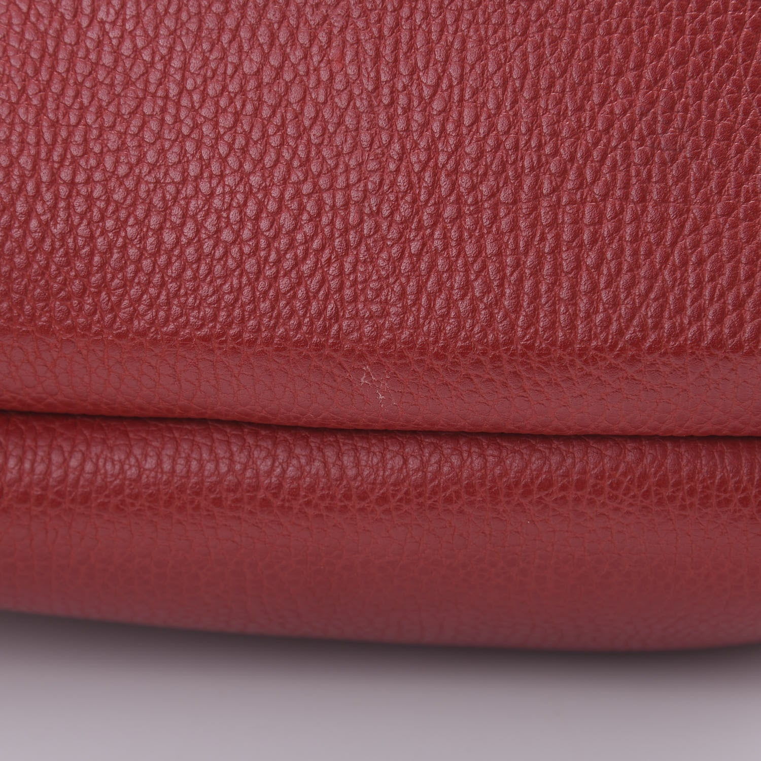 Gucci Pebbled Calfskin Soho Chain Backpack Hibiscus Red 12 of 13