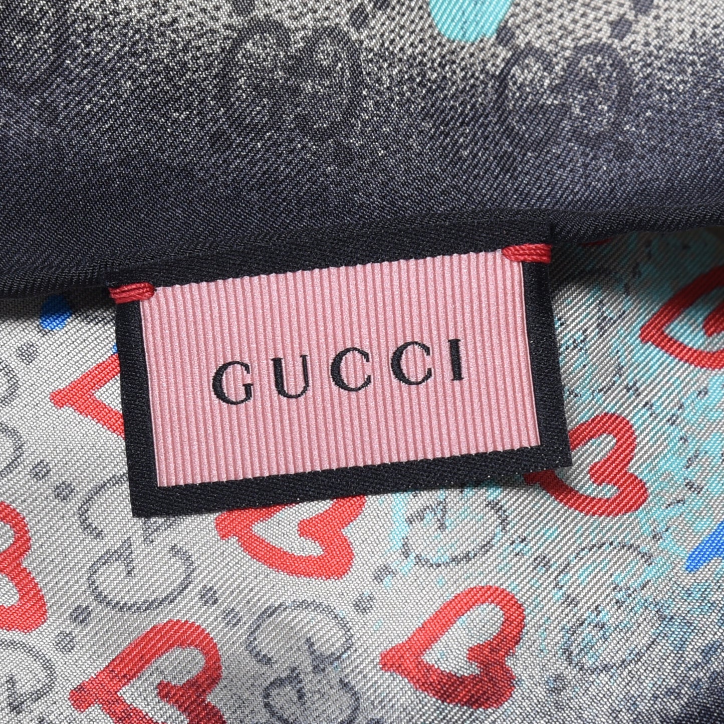 Silk Twill GG Monogram Life is Gucci Square Scarf Multicolor