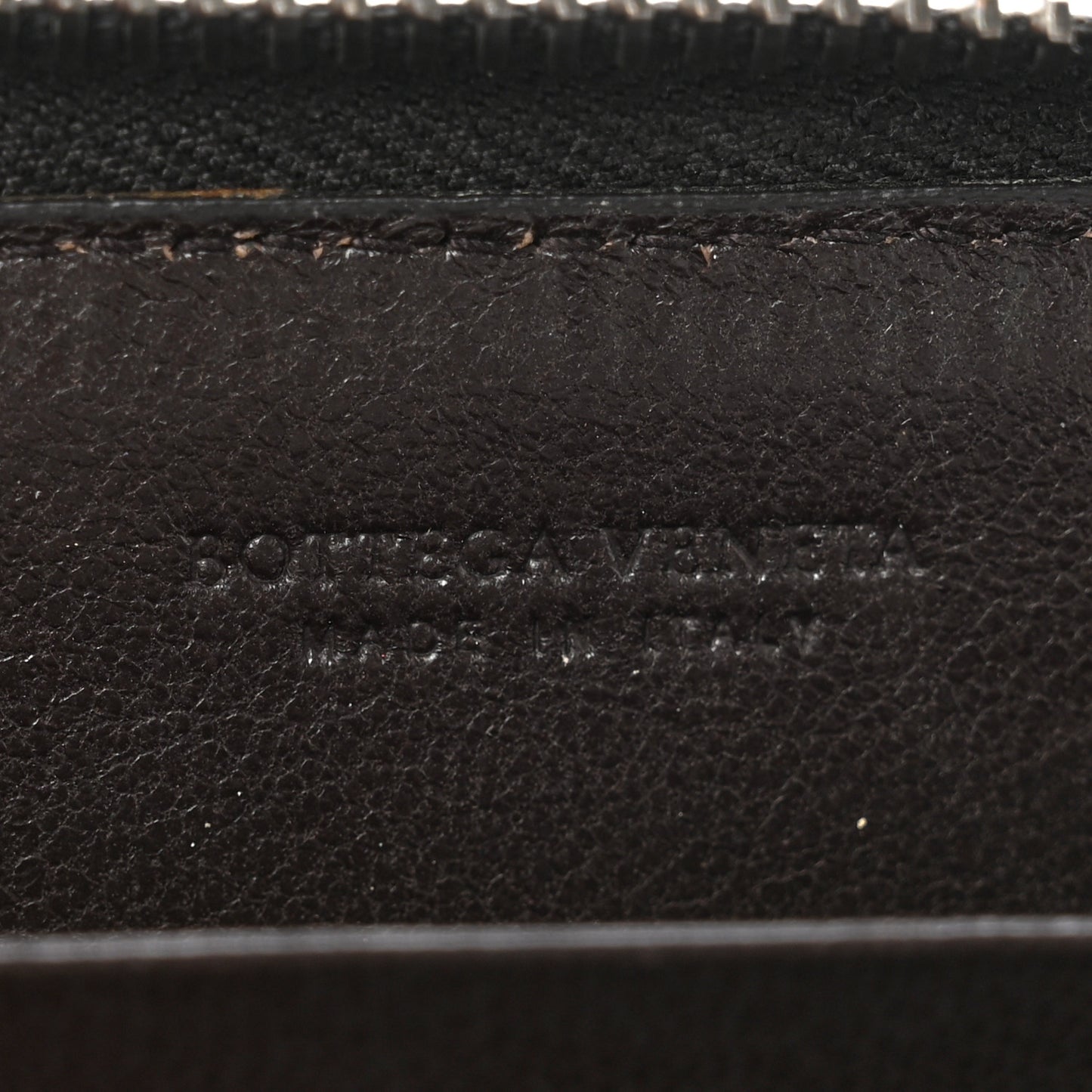 Nappa Intrecciato Zip Around Coin Purse Ebano