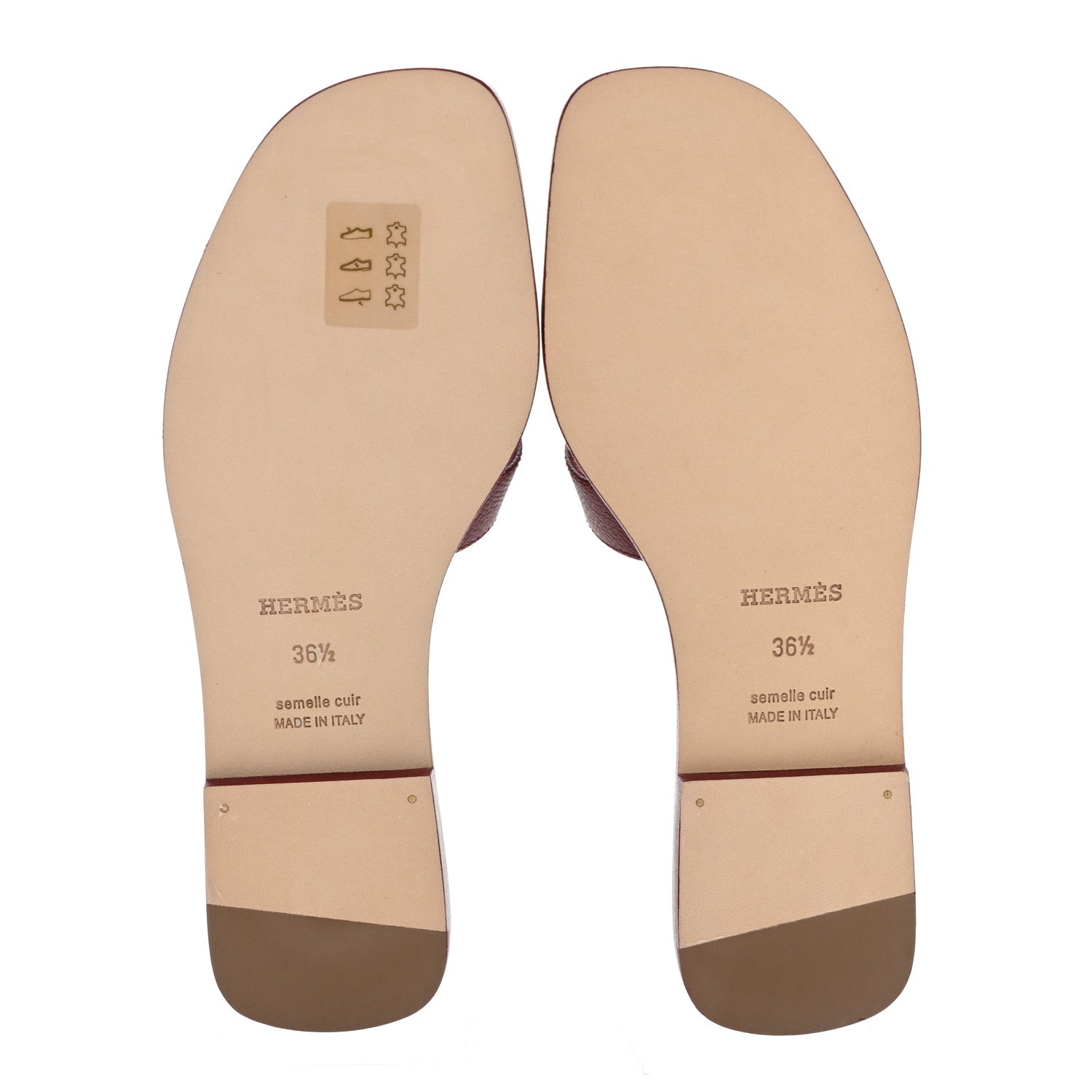 Hermes Epsom Oran Sandals 36.5 Rouge H 5 of 10