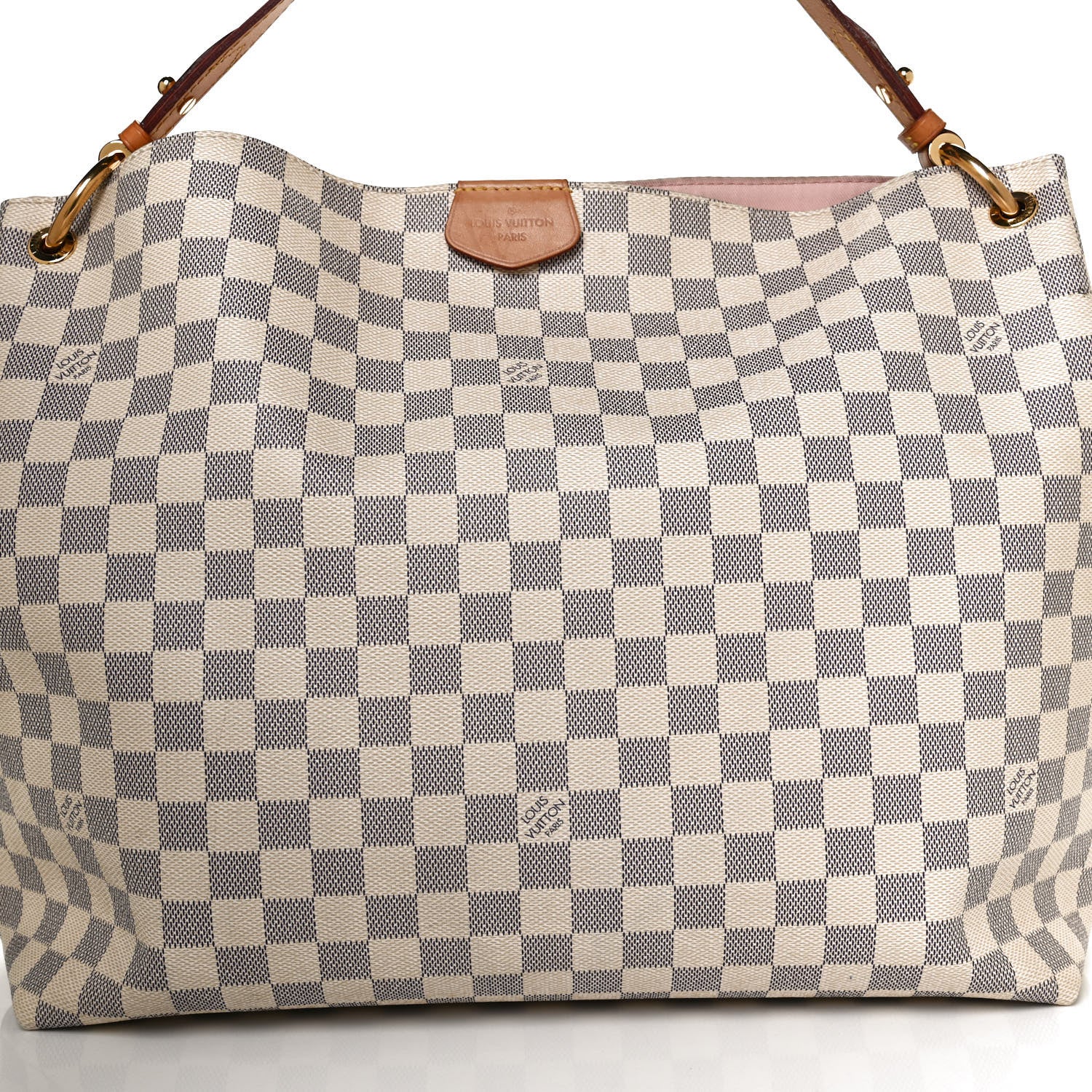 Louis Vuitton Damier Azur Graceful MM Rose Ballerine 10 of 12