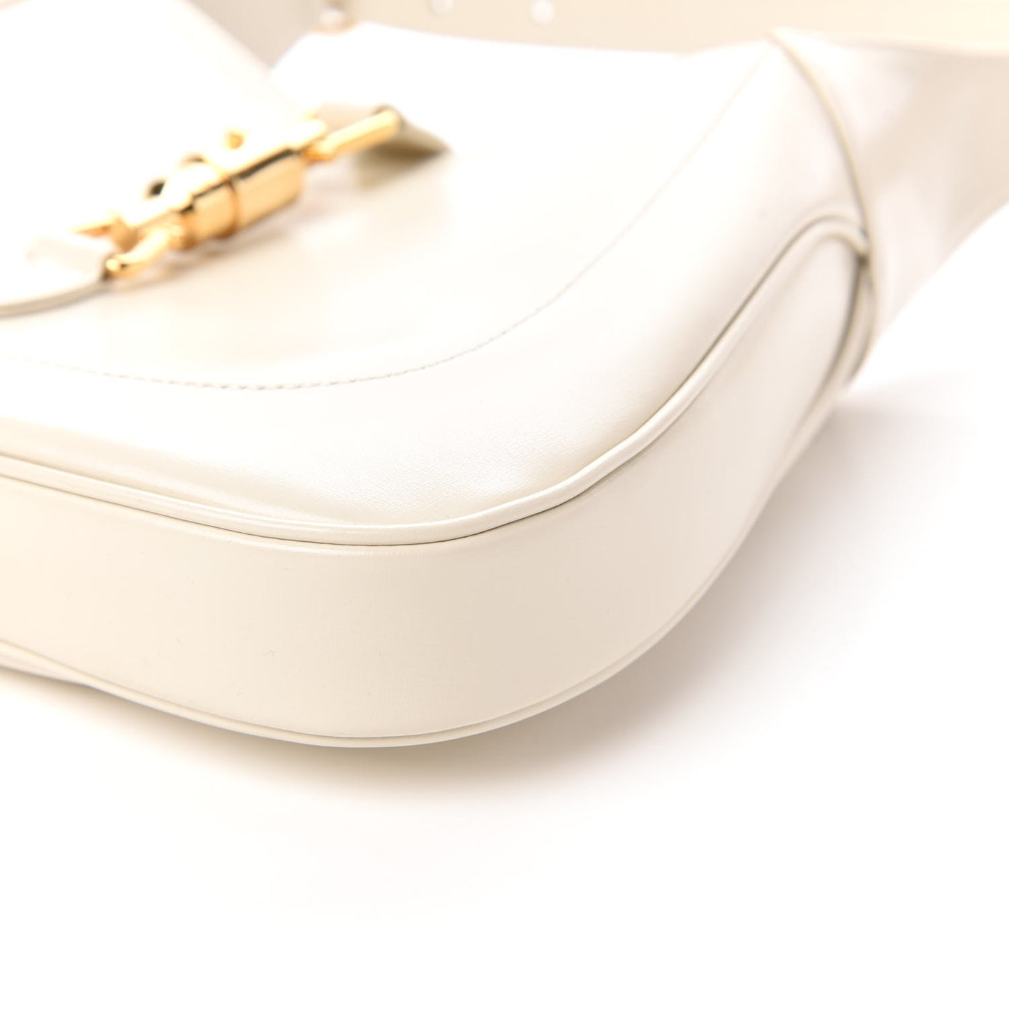 Boarded Dyana Lux Calfskin Small Jackie 1961 Hobo Mystic White