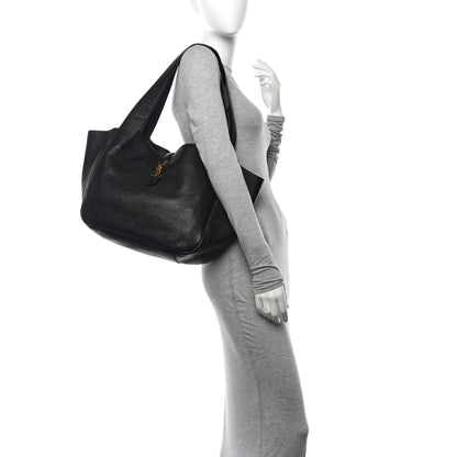 Saint Laurent Grained Deerskin Bea Tote Black 2 of 10
