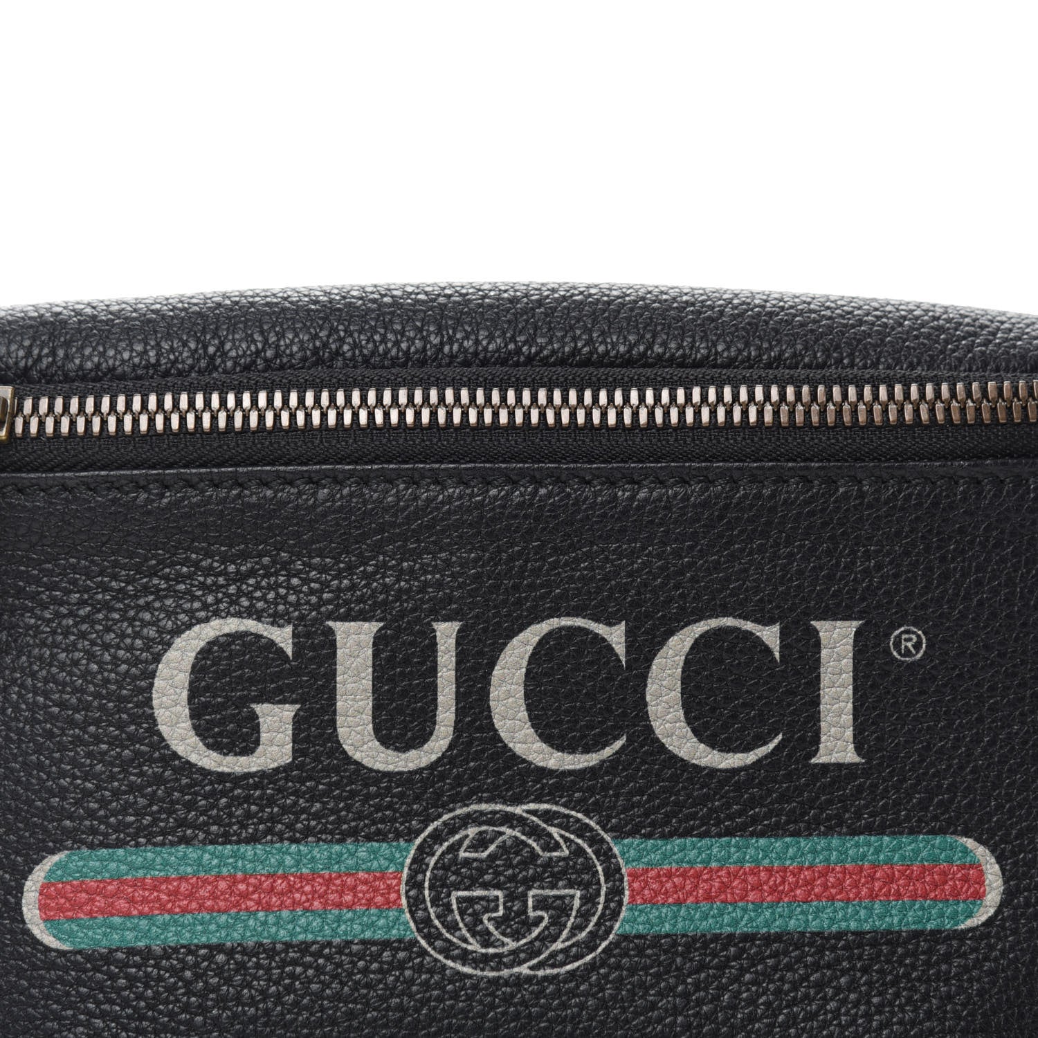 Gucci Grained Calfskin Small Logo Belt Bag Black 8 of 10