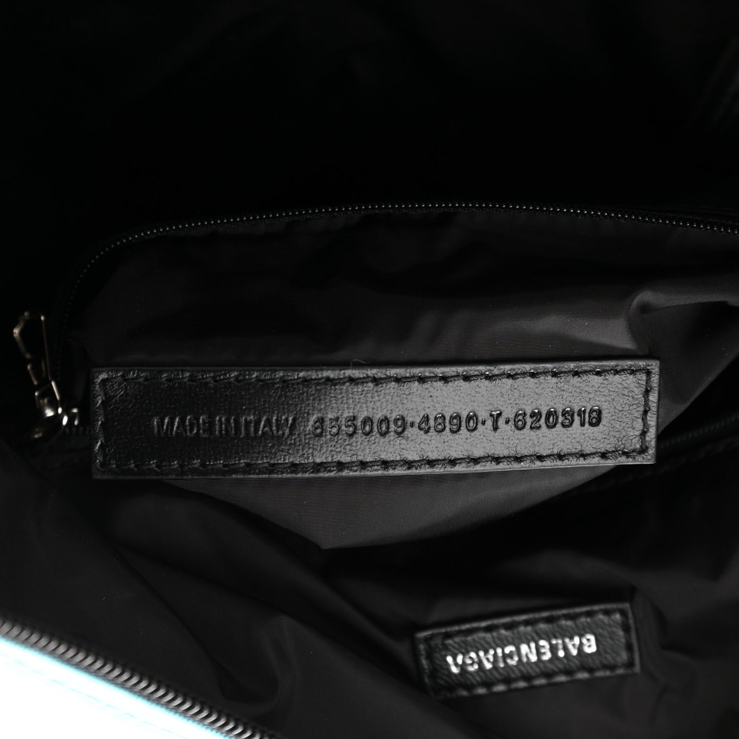 Recycled Sport Nylon Logo Embroidered Large Wheel Sling Bag Blue White