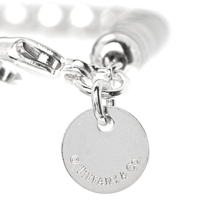 Tiffany Sterling Silver 4mm Mom Heart Tag Bead Bracelet 3 of 5