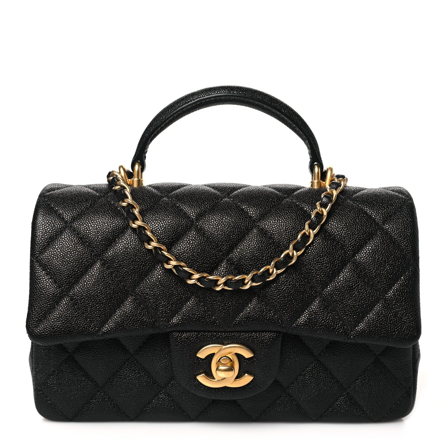 Chanel Caviar Quilted Mini Top Handle Rectangular Flap Black 1 of 10
