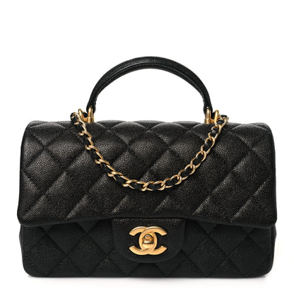 Chanel Caviar Quilted Mini Top Handle Rectangular Flap Black 1 of 10