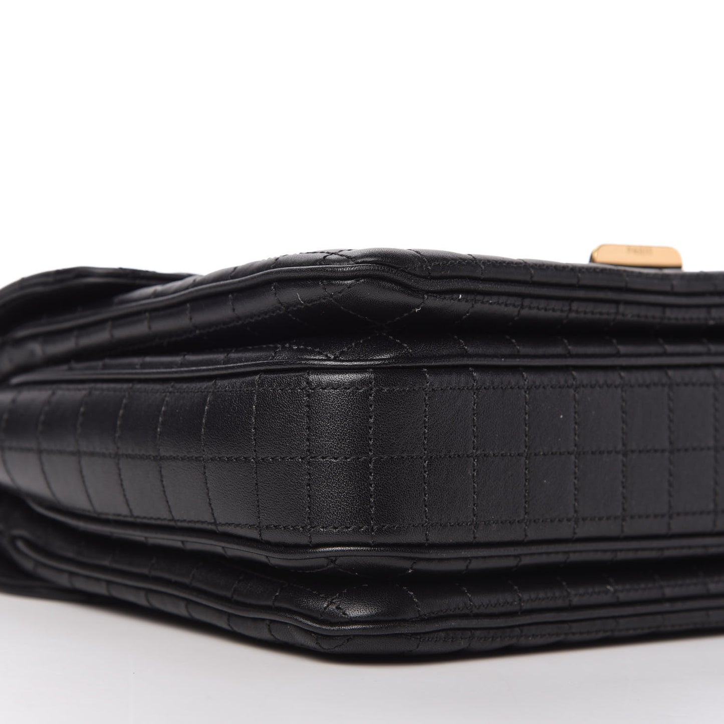 Calfskin Quilted Medium C Bag Black
