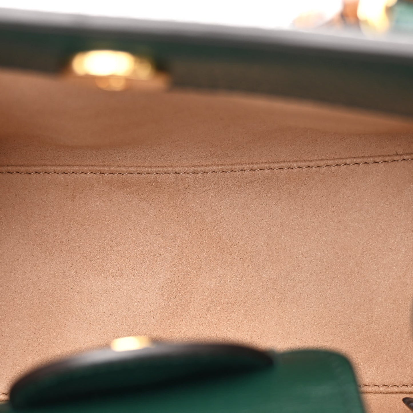 Textured Dollar Calfskin Web Mini Diana Tote Bag Green