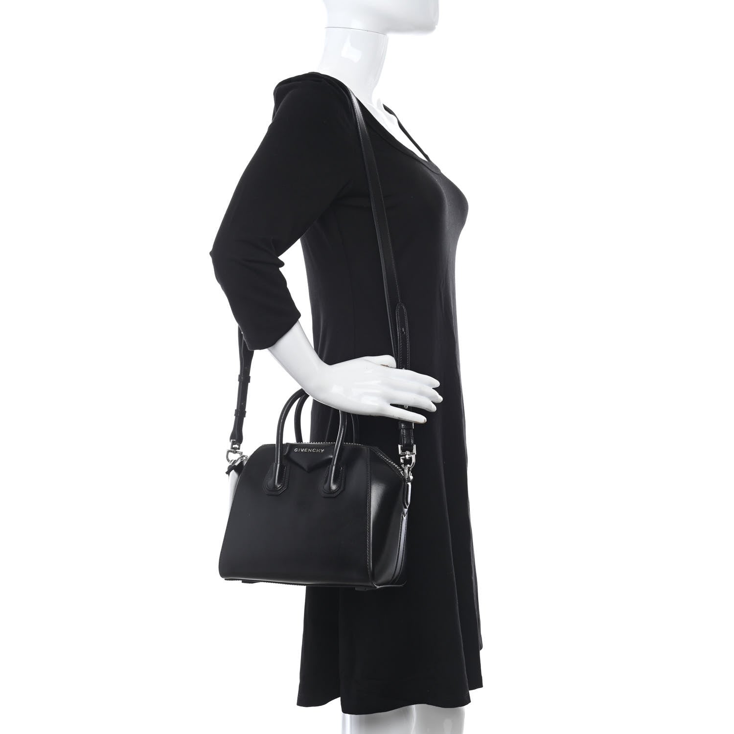 Givenchy Shiny Lord Calfskin Mini Antigona Black 2 of 13